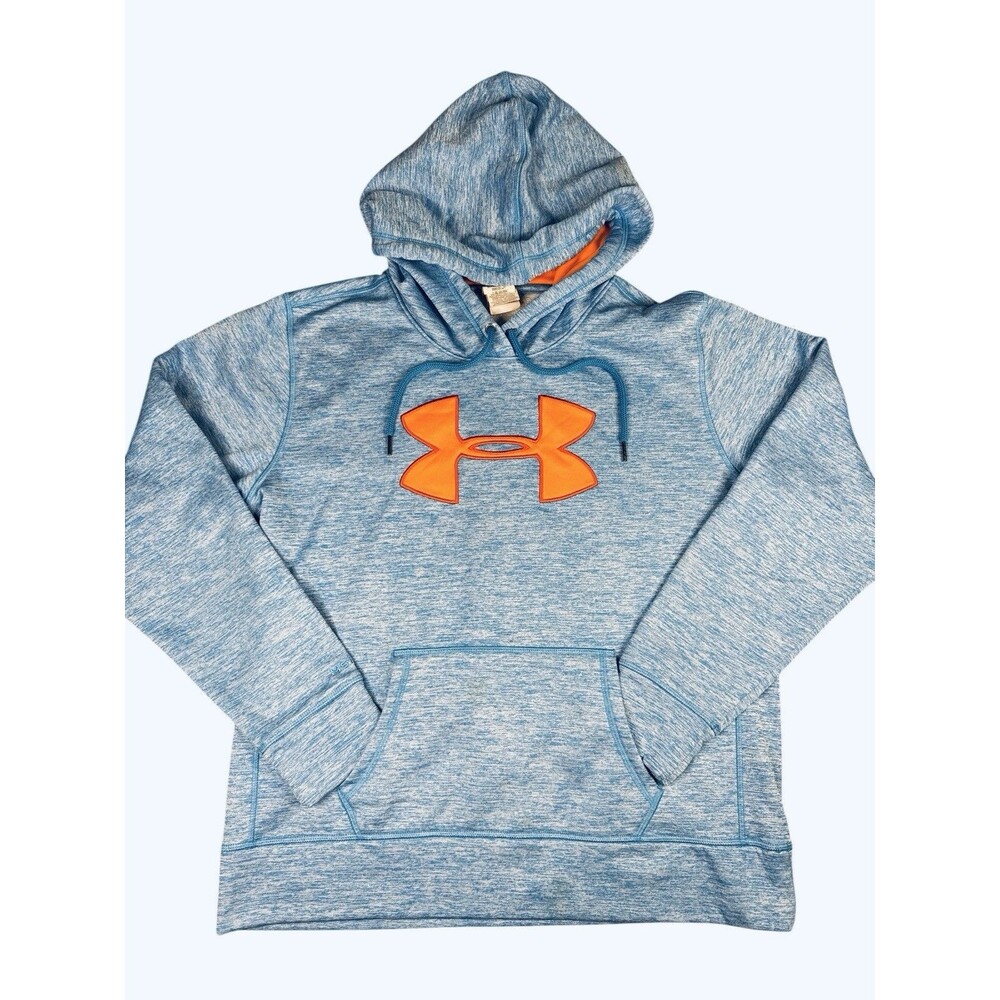 Under Armour Storm Women’s Hoodie  Blue Orange Colorway Large Kangaroo‎ Pocket